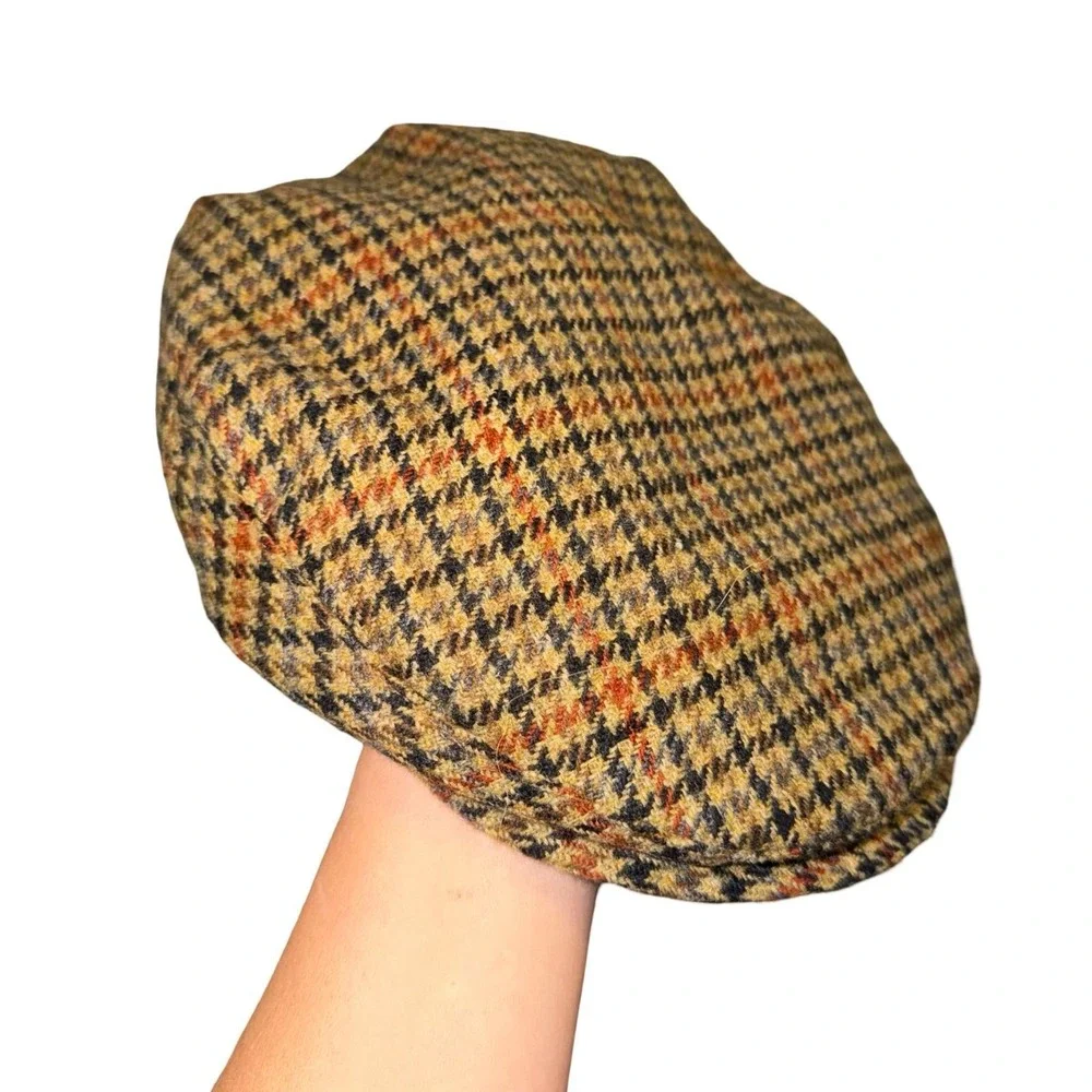 Vintage 80/90s J. Crew 100% wool Flat Cap. Union Tag. Made in USA